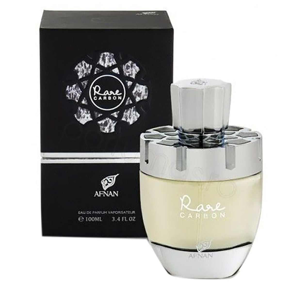 Afnan Rare Carbon EDP for Men - Leather Oud Fragrance 3.4oz