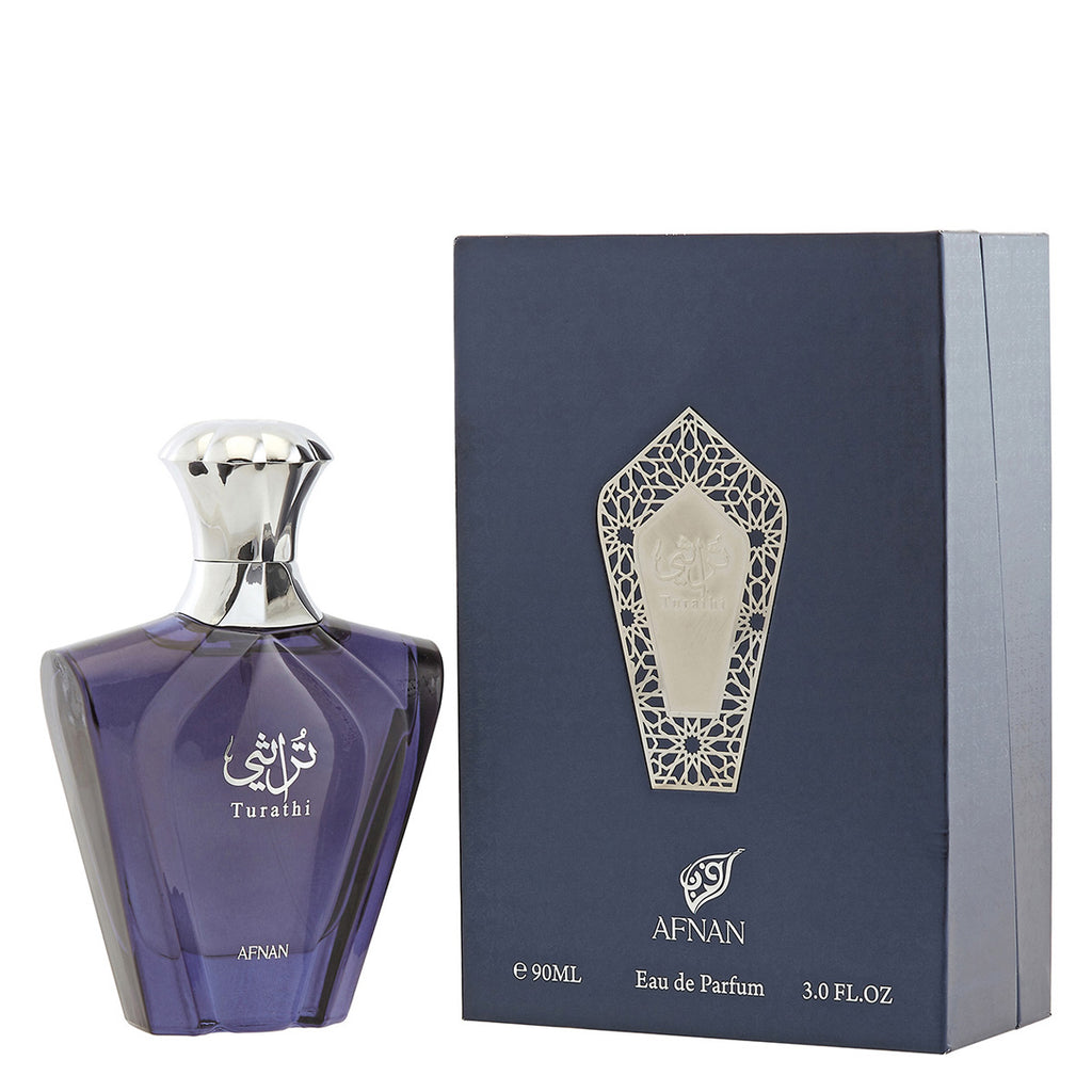 Afnan Turathi Blue EDP for Men - Aromatic Aquatic Cologne 3.0oz