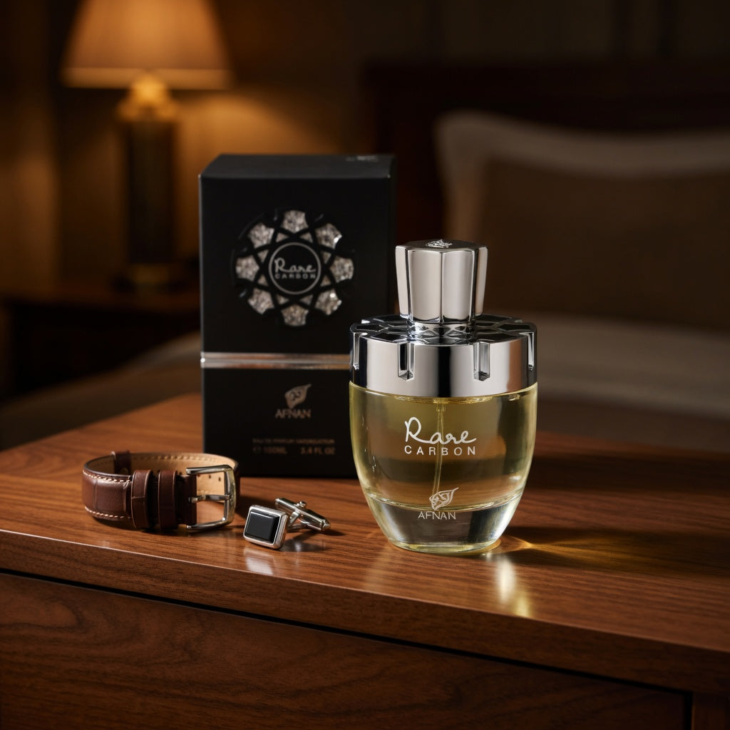 Afnan Rare Carbon EDP for Men - Leather Oud Fragrance lifestyle